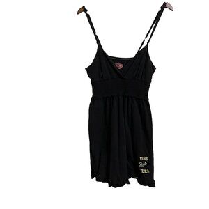 E5 Womens Black Smocked USF Bulls South Florida Football Mini Sundress Medium